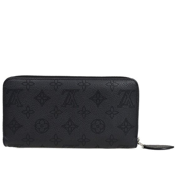Authentic LOUIS VUITTON Zippy Wallet Long Monogram Mahina Leathr Black - Picture 11 of 15